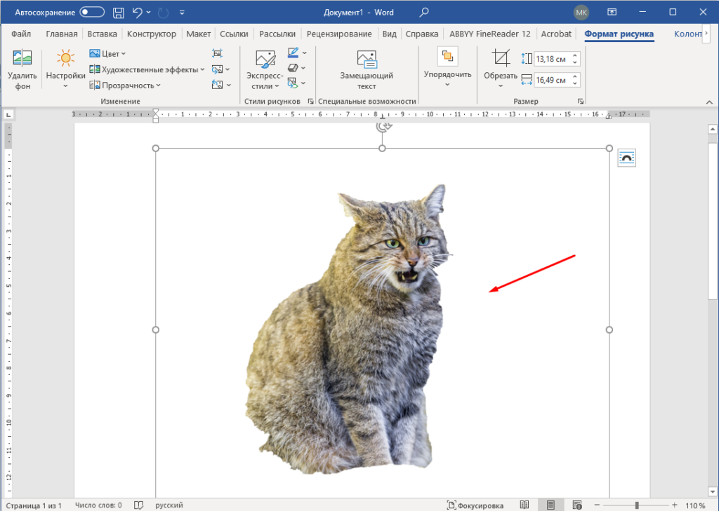 Как удалить фон с картинки с помощью Word или Excel