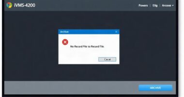 iVMS-4200 не показывает архив: No Record File, хотя камера работает